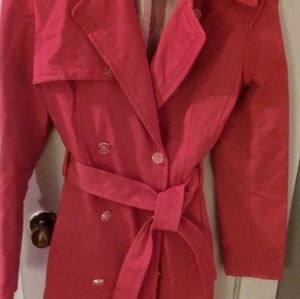Express Design Studio Pink Trench Coat $158 NWT